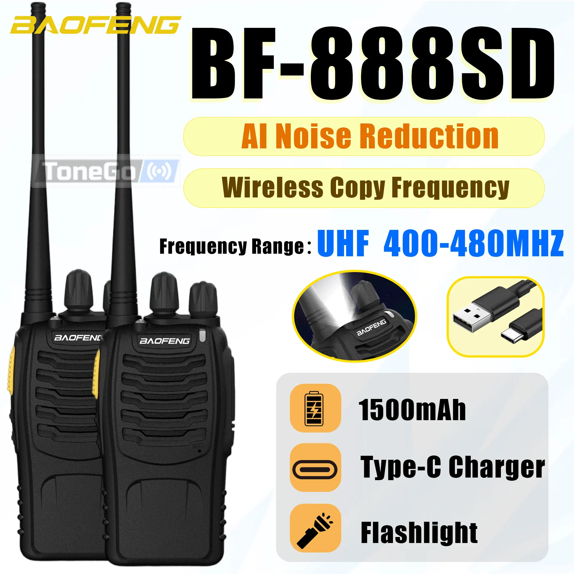 2/4PCS Baofeng BF-888SD Walkie Talkie AI Noise Reduction UHF Type-C Flashlight Encrypted Calls Updated BF-888S Ham Two Way Radio
2/4PCS Baofeng BF-888SD Walkie Talkie AI Noise Reduction UHF Type-C Flashlight Encrypted Calls Updated BF-888S Ham Two Way Radio