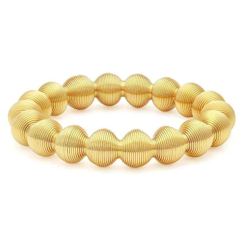 VAROLE Bead Texture Spring Stretch Bracelet Women Stainless Steel Waterproof Pulsera Bracciale Minimalist Fashion Jewelry Gift
VAROLE Bead Texture Spring Stretch Bracelet Women Stainless Steel Waterproof Pulsera Bracciale Minimalist Fashion Jewelry Gift