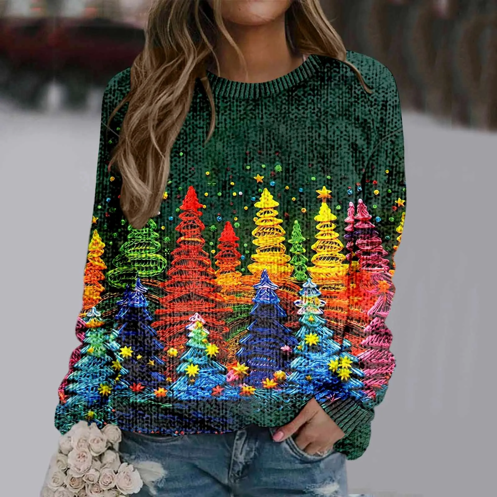 Christmas Sweater For Women Rainbow Sweatshirt for Men Women's Pullover Sweaters Knit Pullover Sweaters for Women Zip
Christmas Sweater For Women Rainbow Sweatshirt for Men Women's Pullover Sweaters Knit Pullover Sweaters for Women Zip