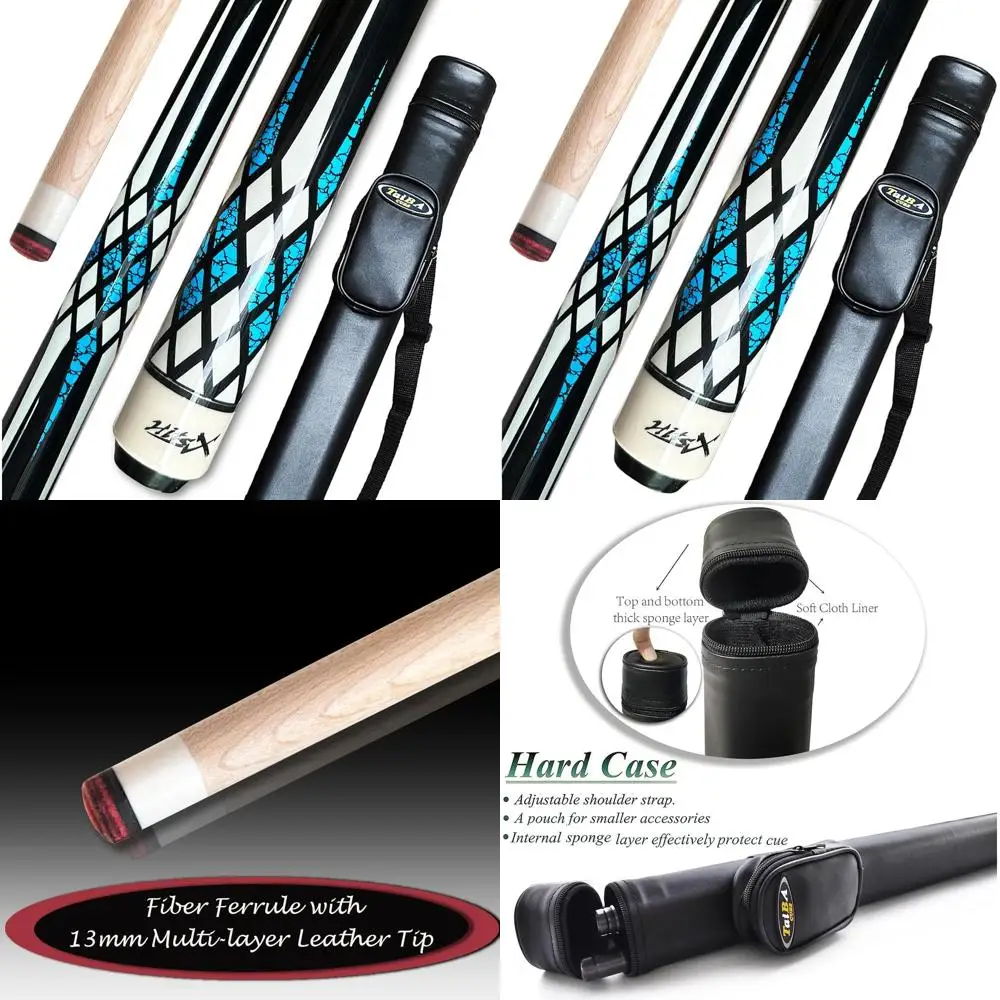 Professional 58 Canadian Maple Pool Cue with 13mm Tip, 19-30 Oz Weight Options, Available in Blue, Red, Green
Professional 58 Canadian Maple Pool Cue with 13mm Tip, 19-30 Oz Weight Options, Available in Blue, Red, Green