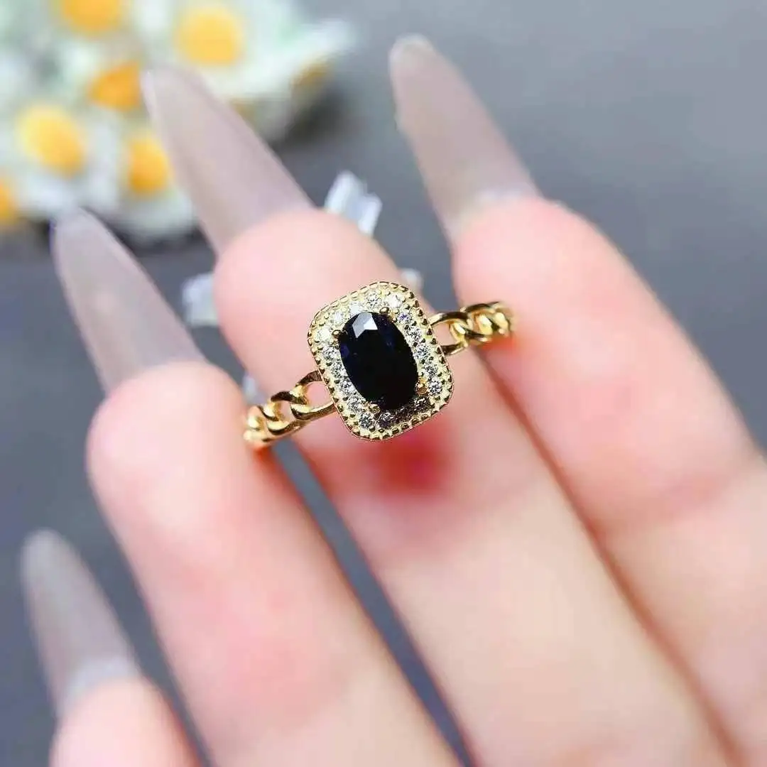 Sapphire Ring Classic Women Engagement ring Natural Real Sapphire 925 Sterling Silver Fine Jewelry
Sapphire Ring Classic Women Engagement ring Natural Real Sapphire 925 Sterling Silver Fine Jewelry