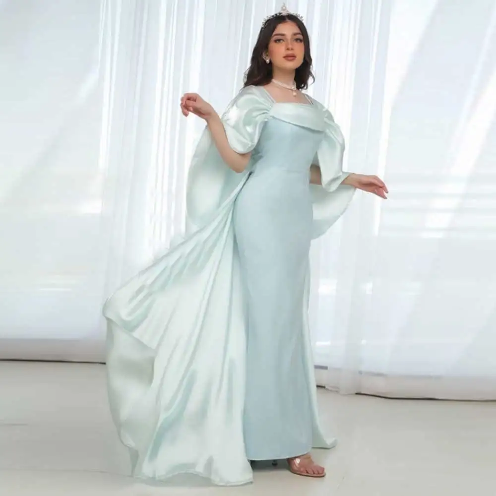 Dubai Women's Evening Dress Shawl Pleated Square Neck Sheath Sexy Taffeta Ankle-Length Casual Formal Occasion Prom Gown
Dubai Women's Evening Dress Shawl Pleated Square Neck Sheath Sexy Taffeta Ankle-Length Casual Formal Occasion Prom Gown