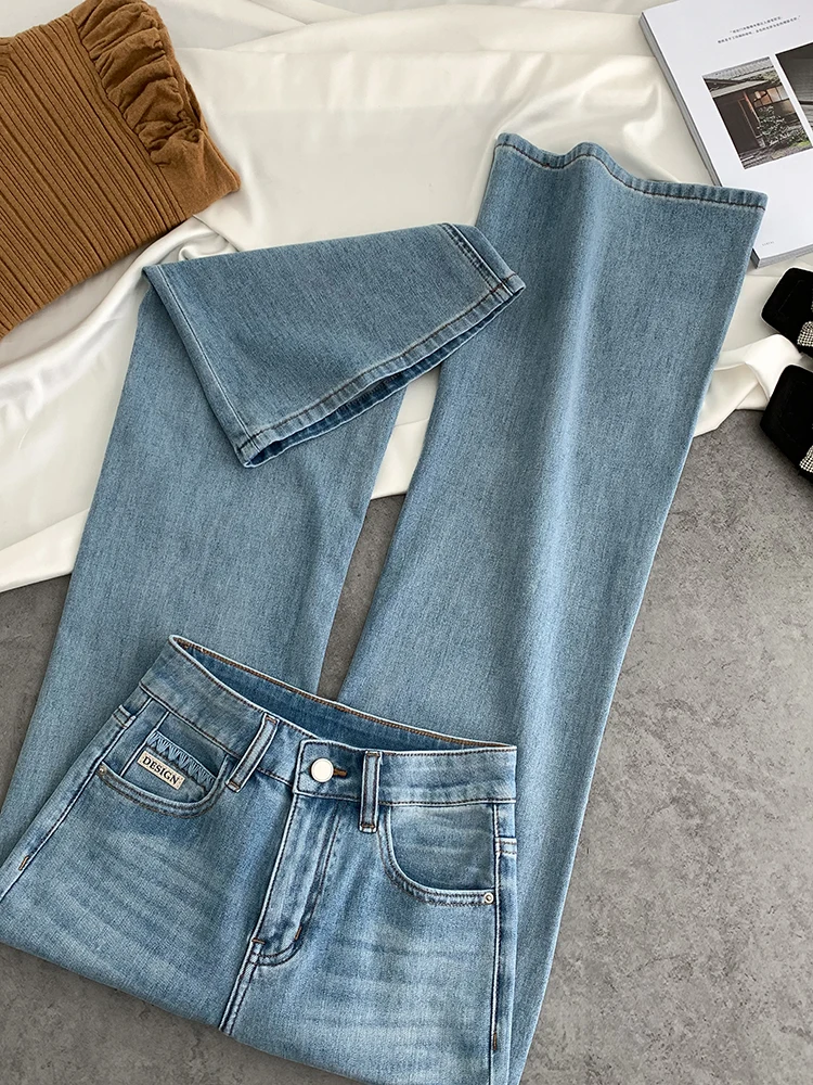 Slim Fit High Waist Cotton Stretch Denim Jeans Women's Wide Leg Pants Bootcut Jeans Non-Matching Wa Autumn Faion
Slim Fit High Waist Cotton Stretch Denim Jeans Women's Wide Leg Pants Bootcut Jeans Non-Matching Wa Autumn Faion