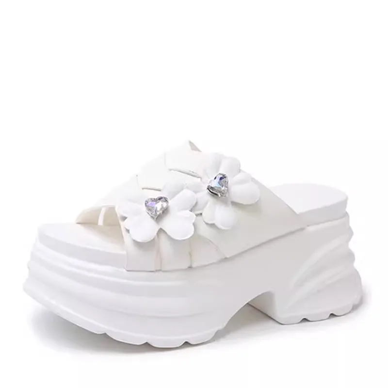 8CM Women Slippers Summer Ladies Beach Flip-Flops Chunky Leather Shoes Wedges Heels Outside Sandals Woman High Platform Slippers
8CM Women Slippers Summer Ladies Beach Flip-Flops Chunky Leather Shoes Wedges Heels Outside Sandals Woman High Platform Slippers