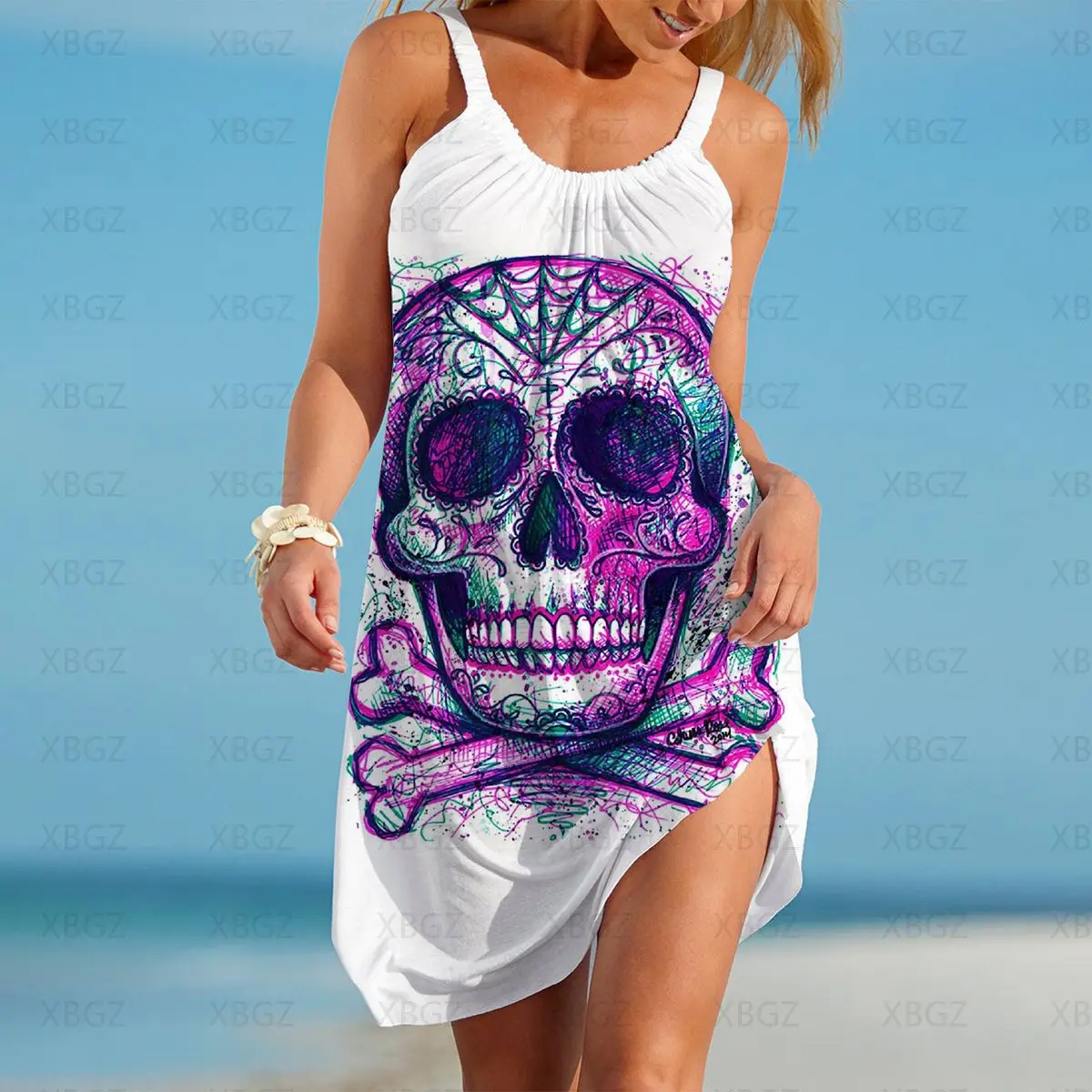 Swimwear Women 2022 Fashion Party Dresses Sexy Gothic Boho Clothing Skull Flower Women's Summer Dress Sling Beach Sleeveless 5XL
Swimwear Women 2022 Fashion Party Dresses Sexy Gothic Boho Clothing Skull Flower Women's Summer Dress Sling Beach Sleeveless 5XL