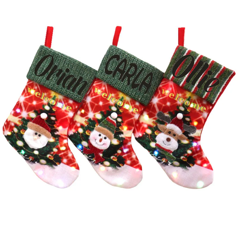 Personalized Printing With illuminated Large Christmas Socks, Christmas Decorations, Christmas Children's Gift bags, Gift Bags
Personalized Printing With illuminated Large Christmas Socks, Christmas Decorations, Christmas Children's Gift bags, Gift Bags