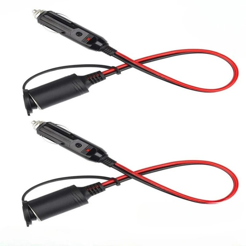 2 PCS 12V Cigarette Lighter Extension Cable 1Ft Male Plug To Female Socket 12AWG Car Charging Cable 
2 PCS 12V Cigarette Lighter Extension Cable 1Ft Male Plug To Female Socket 12AWG Car Charging Cable