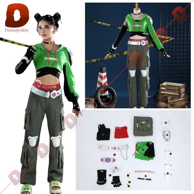 Overwatch2 Косплей Le Sserafim совместно с девушками групп 코스프레 Хэллоуин модная куртка топ брюки униформа комплект
Overwatch2 Косплей Le Sserafim совместно с девушками групп 코스프레 Хэллоуин модная куртка топ брюки униформа комплект
