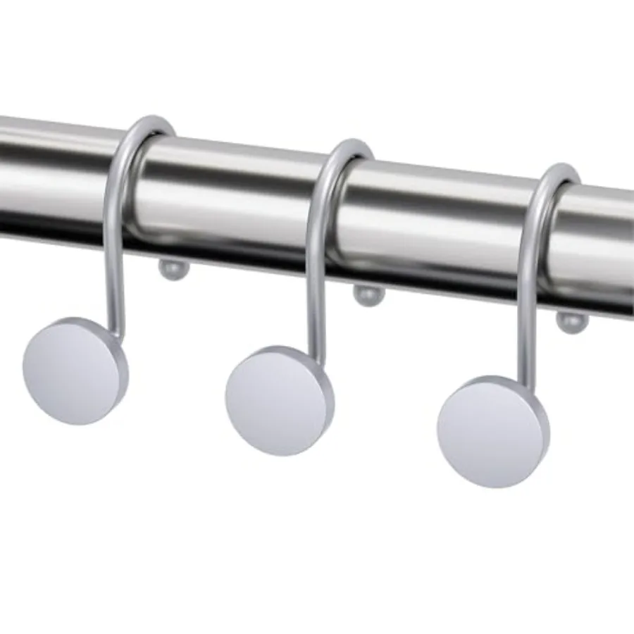 Shower Curtain Hooks Silver Shower Curtain Rings, Heavy Duty Modern Decorative Shower Curtain Hooks Rust Proof Shower Hooks for
Shower Curtain Hooks Silver Shower Curtain Rings, Heavy Duty Modern Decorative Shower Curtain Hooks Rust Proof Shower Hooks for