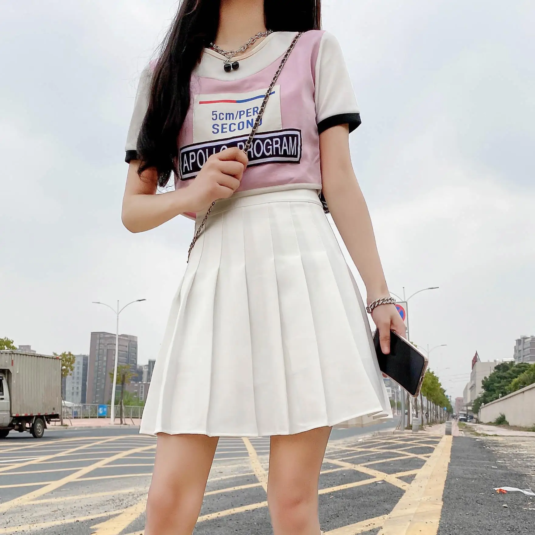Grey A-Line Half Skirt Women's Spring Autumn College Style High Waist Pleated Skirt Slimming Versatile Short Skirt
Grey A-Line Half Skirt Women's Spring Autumn College Style High Waist Pleated Skirt Slimming Versatile Short Skirt