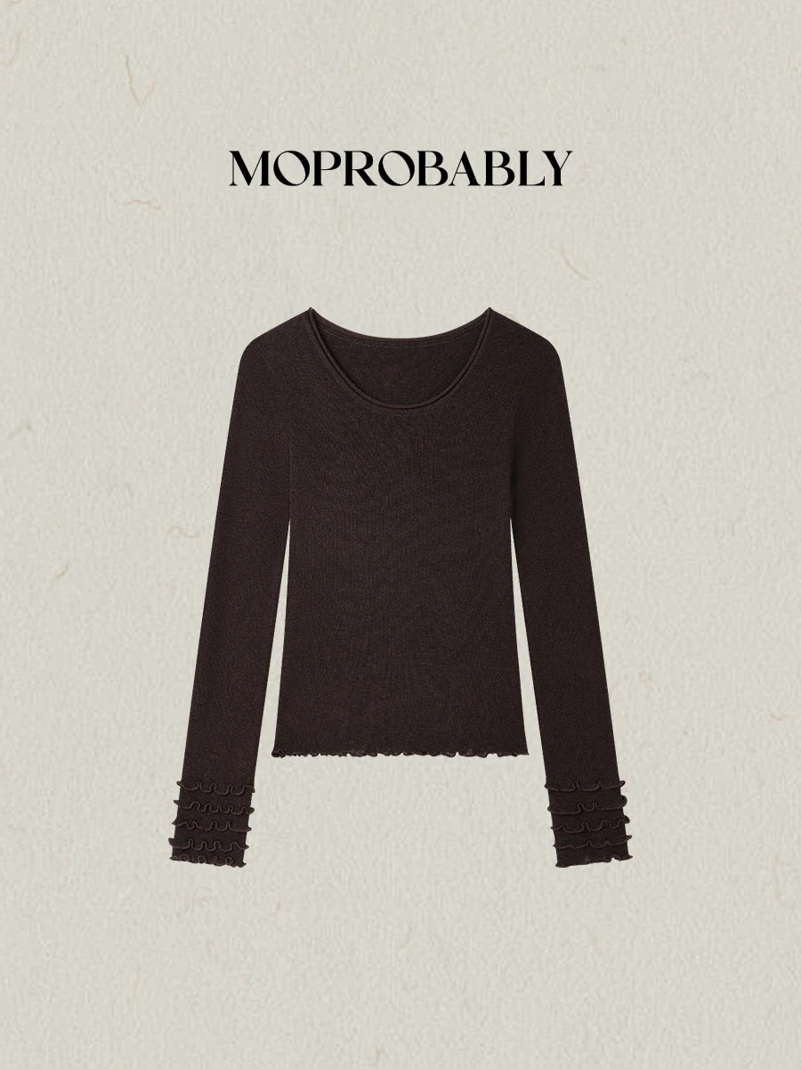 MPBY Li Ynuo Wool Blend Knitwear Crew Ne Pullover Base Layer irt with Wood ain Ruffle Simple Sle Women's Faion
MPBY Li Ynuo Wool Blend Knitwear Crew Ne Pullover Base Layer irt with Wood ain Ruffle Simple Sle Women's Faion