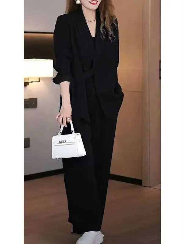 Spring Autumn High Waist Wide Leg Pants Two Piece Set Anti Aging Korean Style Casual Fashion plus Size Women's Ensemble
Spring Autumn High Waist Wide Leg Pants Two Piece Set Anti Aging Korean Style Casual Fashion plus Size Women's Ensemble