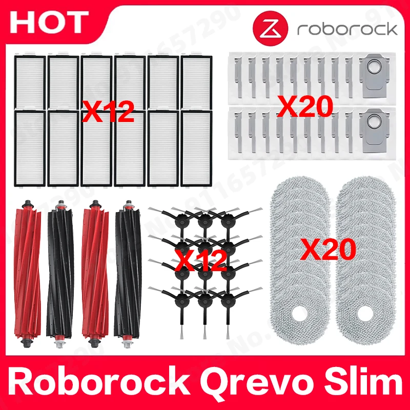 Запчасти для (Roborock Qrevo Slim) пылесоса: основная щетка, боковая щетка, HEPA-фильтр, салфетка для влажной уборки, мешок для сбора пыли, аксессуары
Запчасти для (Roborock Qrevo Slim) пылесоса: основная щетка, боковая щетка, HEPA-фильтр, салфетка для влажной уборки, мешок для сбора пыли, аксессуары