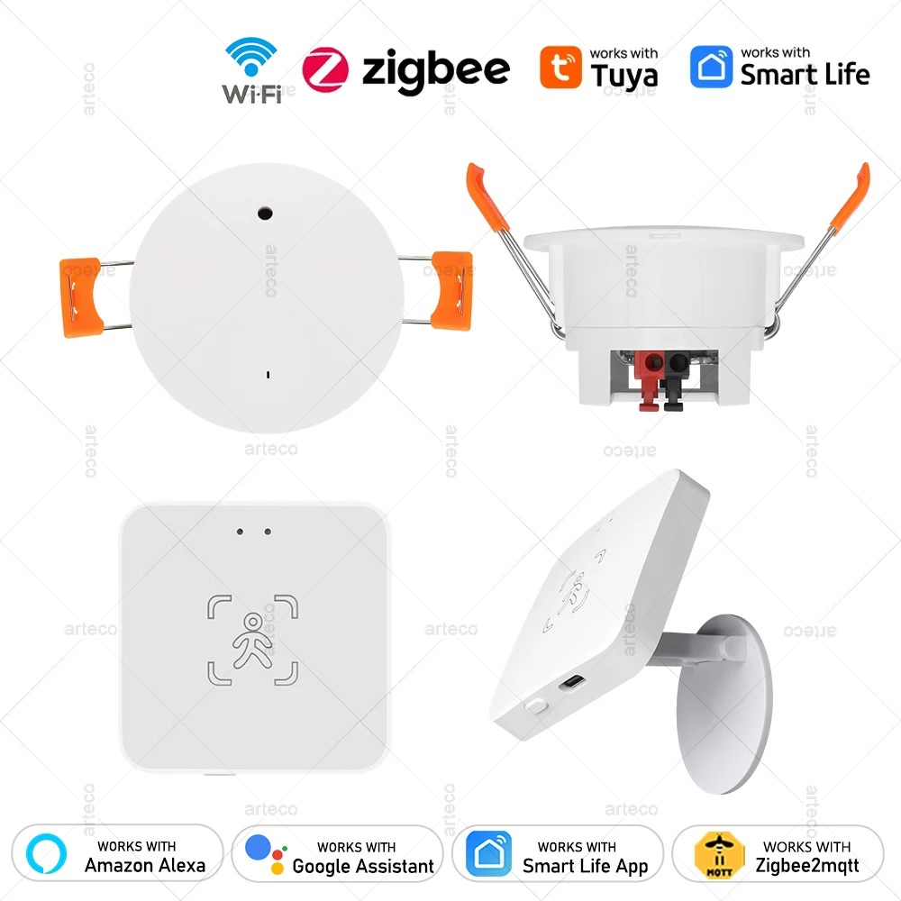 Tuya Wi-Fi/Zigbee детектор присутствия человека Smart Life MmWave радарный датчик движения с определением расстояния яркости домашняя автоматизация
Tuya Wi-Fi/Zigbee детектор присутствия человека Smart Life MmWave радарный датчик движения с определением расстояния яркости домашняя автоматизация