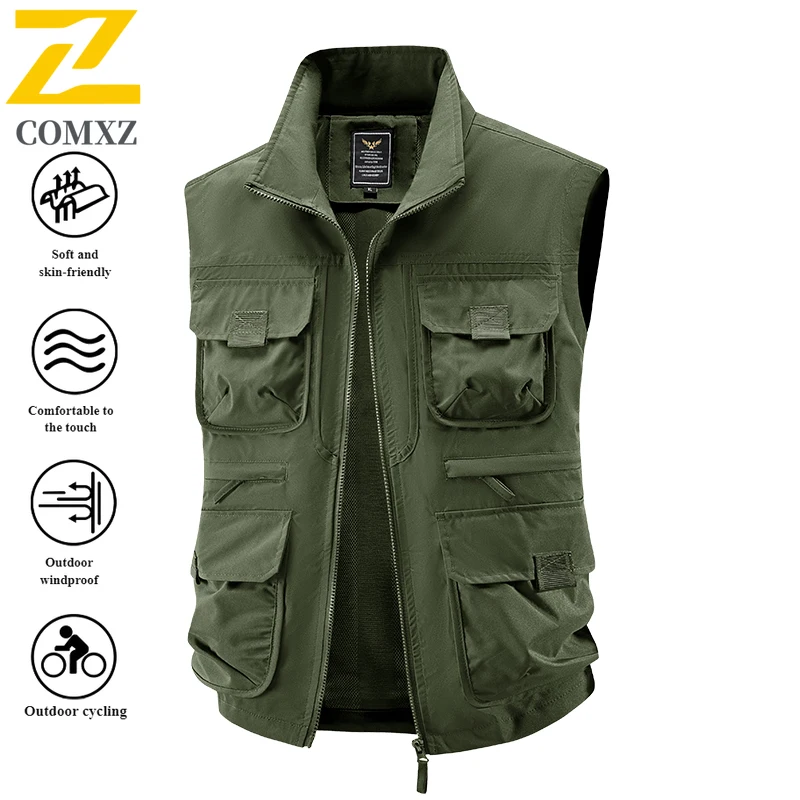 EiAO Vest Men's Fishing Multi-Pocket Lightweight Workwear Sleeveless Jacket for Hiking Camping Windproof Water-Resistant 2025
EiAO Vest Men's Fishing Multi-Pocket Lightweight Workwear Sleeveless Jacket for Hiking Camping Windproof Water-Resistant 2025