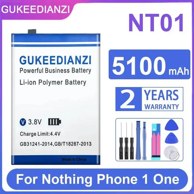 Safe 5100mAh NT01 Mobile Phone Battery For Nothing Phone 1 One
Safe 5100mAh NT01 Mobile Phone Battery For Nothing Phone 1 One