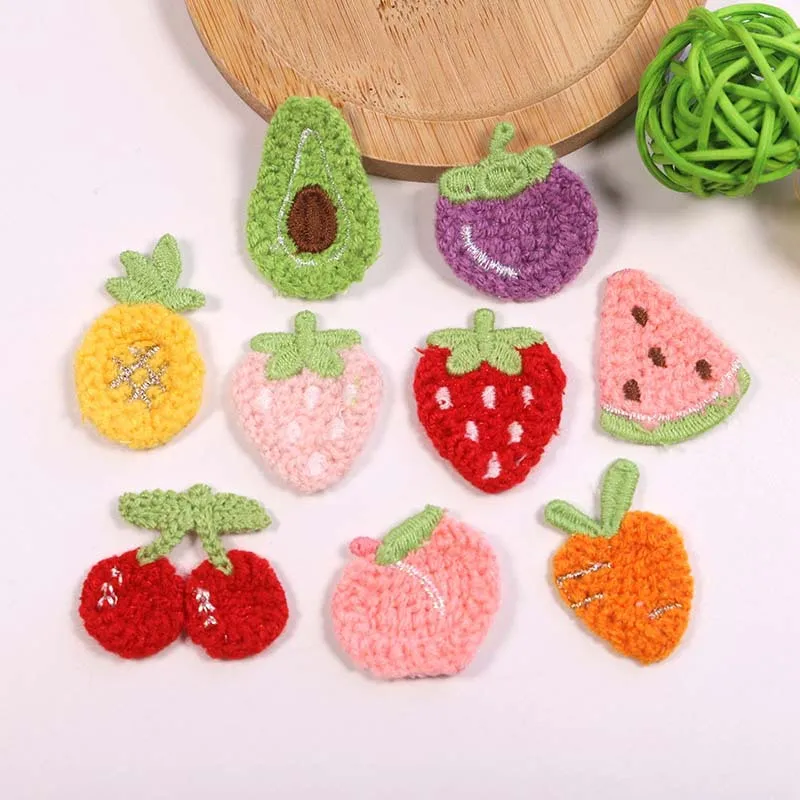 100 шт., милые нашивки с фруктами, клубника, персик, вишня, вязаные нашивки с вышивкой для одежды, шапок, наклейки на одежду
100 шт., милые нашивки с фруктами, клубника, персик, вишня, вязаные нашивки с вышивкой для одежды, шапок, наклейки на одежду