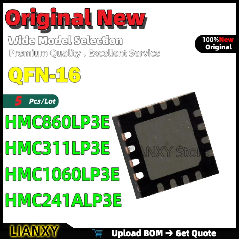 5 шт. QFN-16 HMC860LP3E HMC311LP3E HMC1060LP3E HMC241ALP3E RF переключатель новый оригинальный
5 шт. QFN-16 HMC860LP3E HMC311LP3E HMC1060LP3E HMC241ALP3E RF переключатель новый оригинальный
