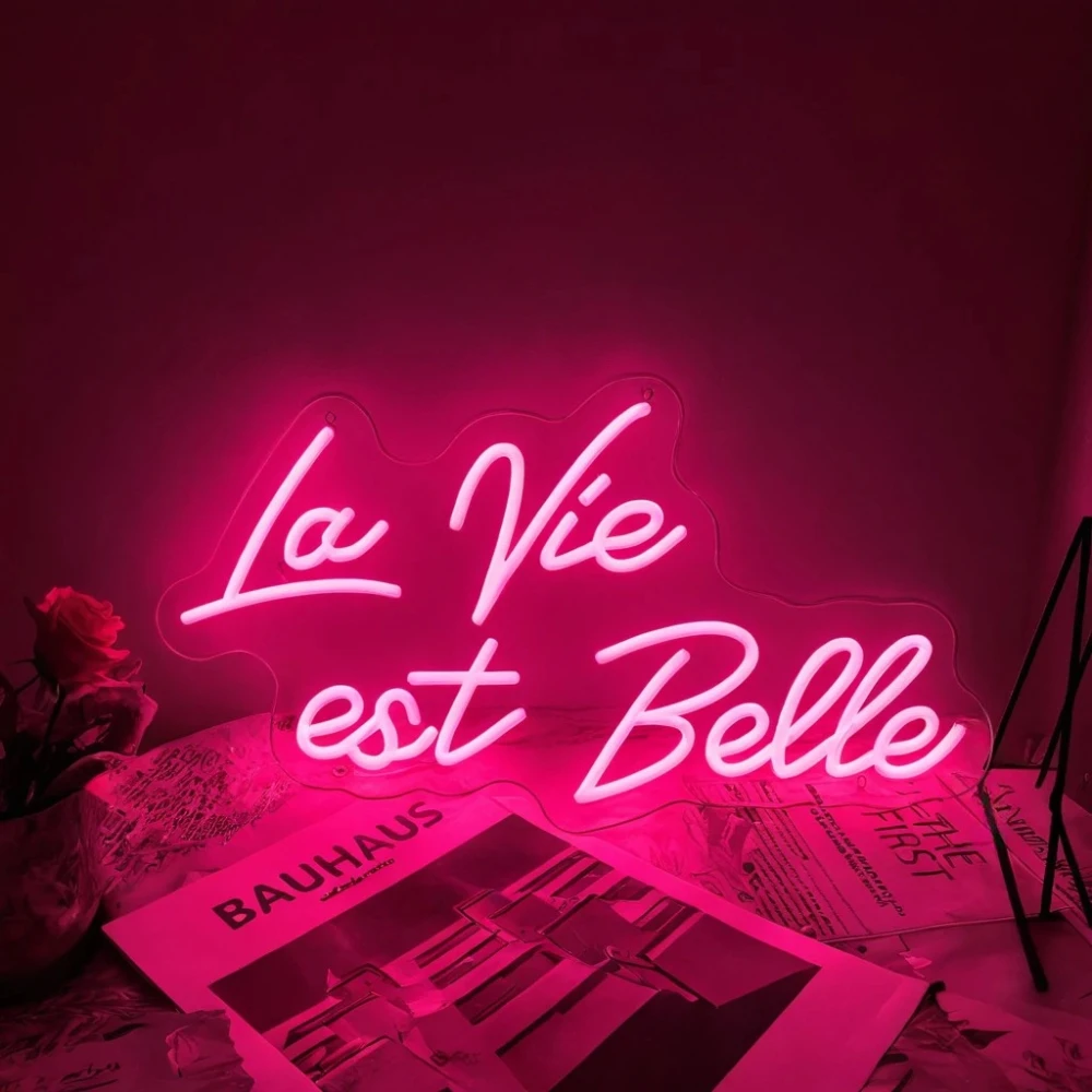 Светодиодная неоновая вывеска La Vie Est Belle, красивый настенный светильник для декора стен, для свадьбы, дня рождения, вечеринки, ресторана, кафе, бара, украшения дома и комнаты
Светодиодная неоновая вывеска La Vie Est Belle, красивый настенный светильник для декора стен, для свадьбы, дня рождения, вечеринки, ресторана, кафе, бара, украшения дома и комнаты