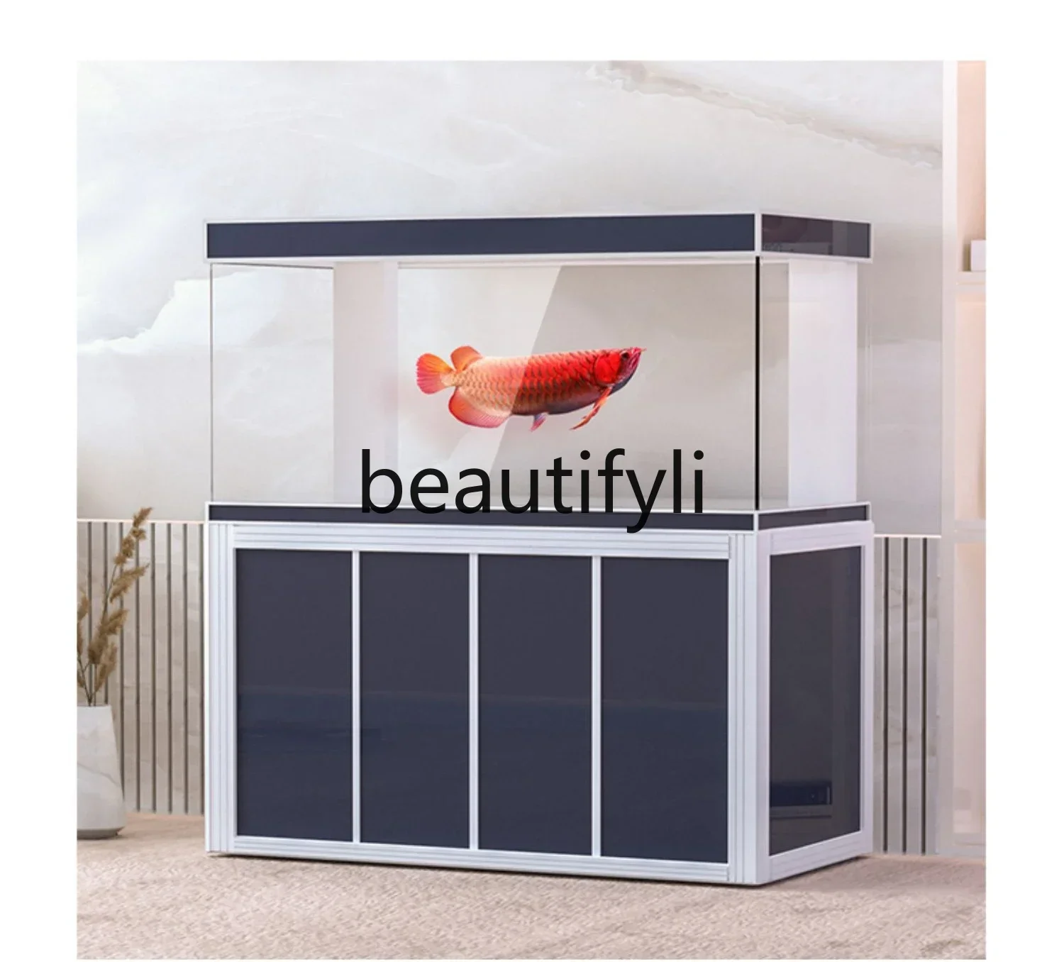 Household ultra-white glass fish tank living room office new Chinese bottom filter
Household ultra-white glass fish tank living room office new Chinese bottom filter