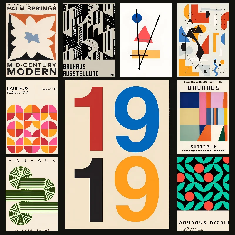 Modernist B-Bauhaus G-Geometric Poster Self-adhesive Art Waterproof Paper Sticker Coffee House Bar Room Wall Decor
Modernist B-Bauhaus G-Geometric Poster Self-adhesive Art Waterproof Paper Sticker Coffee House Bar Room Wall Decor
