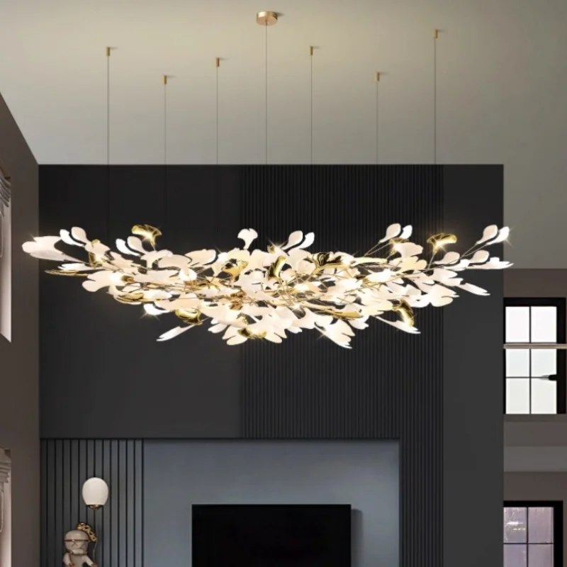 Modern Creative Luxury Ceramics Ginkgo Leaves Chandelier For Living Room Light Lustre Home Decor G9 Bulb Dining Room Pendant Lam
Modern Creative Luxury Ceramics Ginkgo Leaves Chandelier For Living Room Light Lustre Home Decor G9 Bulb Dining Room Pendant Lam