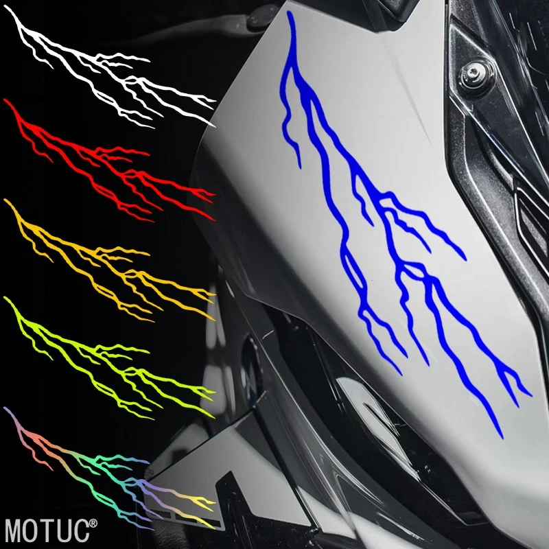 1Pair Cool Lightning Texture Motorcycle Stickers Waterproof Sunproof Vinyl Decals for Scooter Body DIY Fuel Tank Fairing Decors
1Pair Cool Lightning Texture Motorcycle Stickers Waterproof Sunproof Vinyl Decals for Scooter Body DIY Fuel Tank Fairing Decors