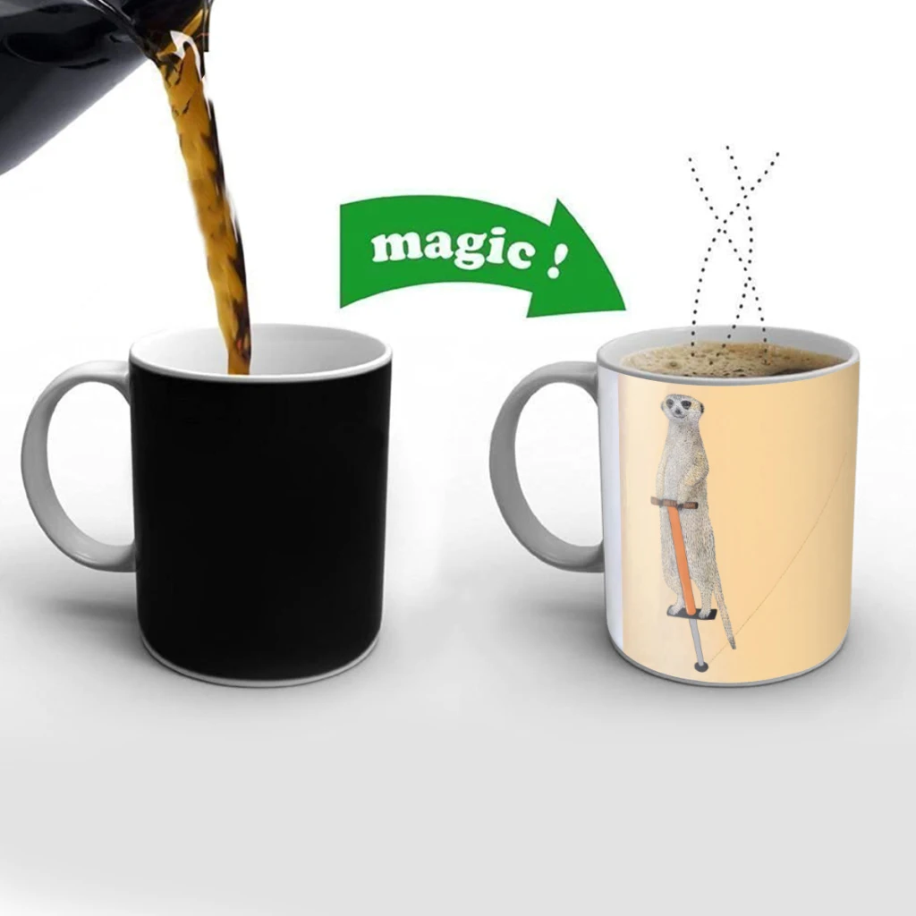 Meerkat on a Pogo Stick Creativity Change Color Chang mug Ceramic mug Hot Coffee Cup Breakfast Cup Mug Friend Gift
Meerkat on a Pogo Stick Creativity Change Color Chang mug Ceramic mug Hot Coffee Cup Breakfast Cup Mug Friend Gift