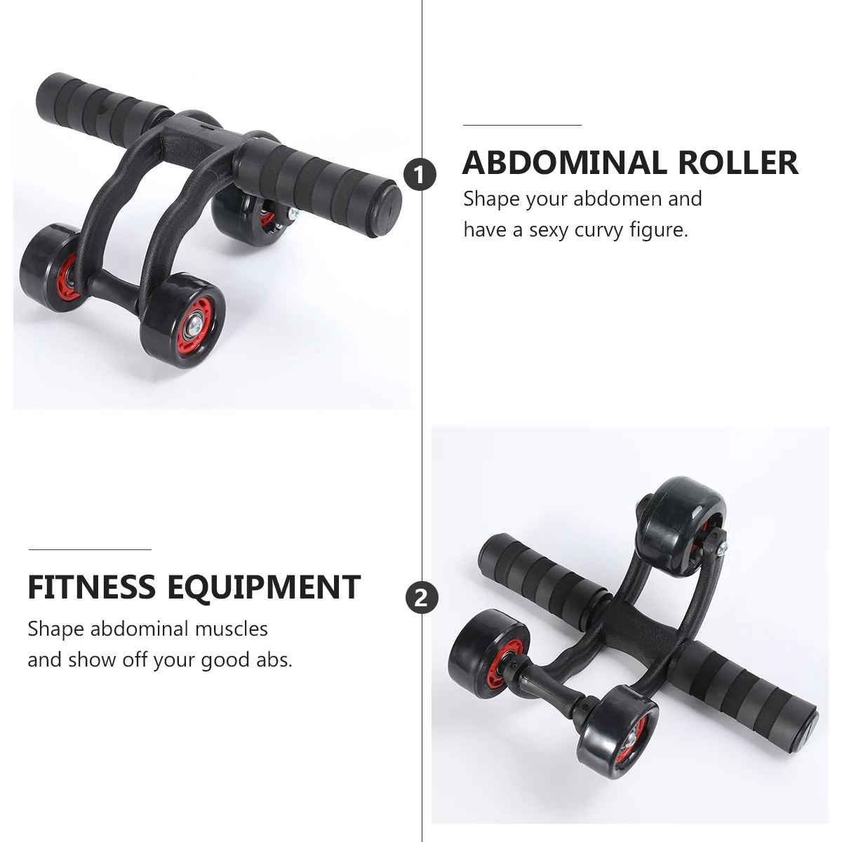 Ab Wheel Roller for Abs Workout Fitness Equipment 4 Wheels Black Abdominal Muscle Trainer Home Exercise Wheel
Ab Wheel Roller for Abs Workout Fitness Equipment 4 Wheels Black Abdominal Muscle Trainer Home Exercise Wheel
