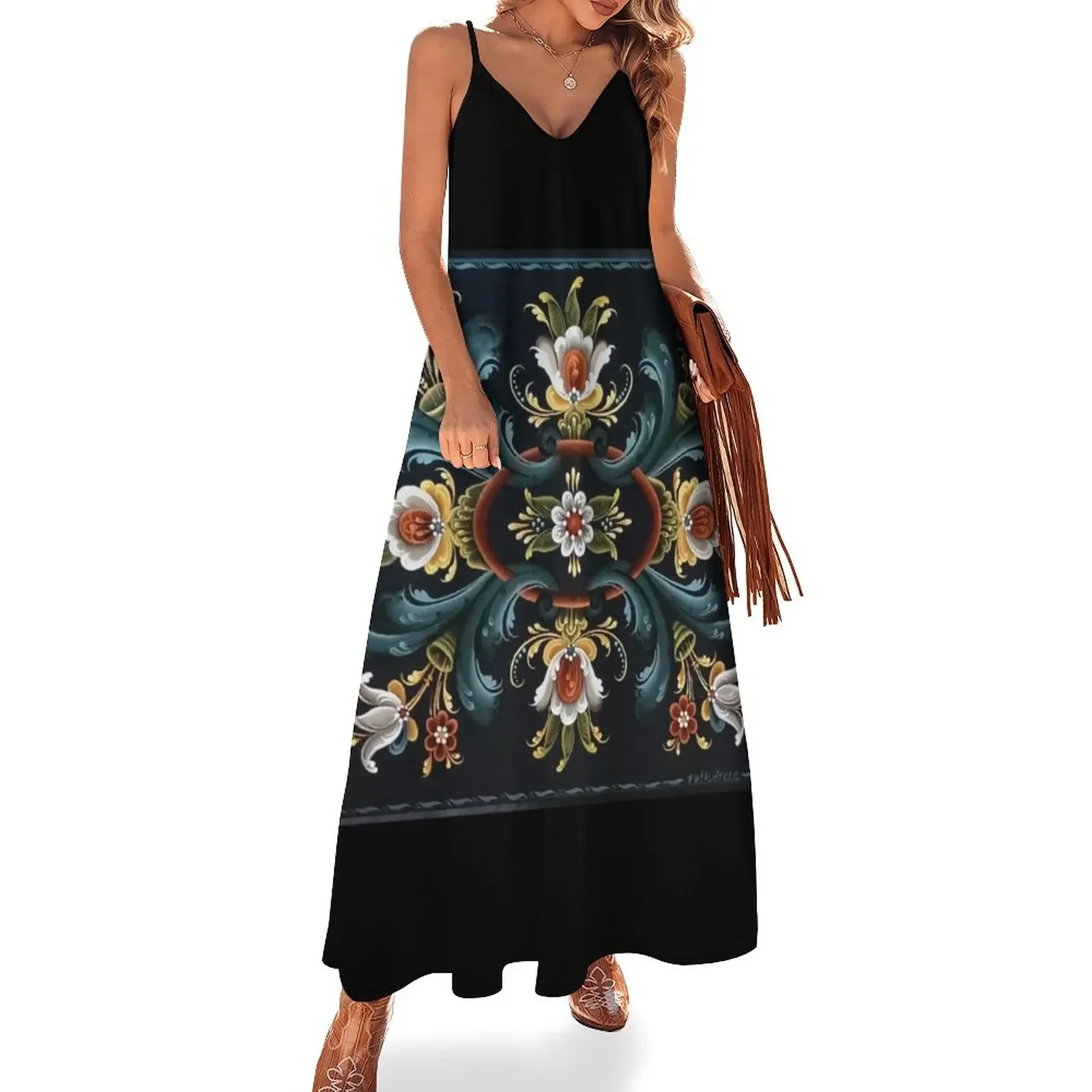 Rosemaling dark blue STYGIAN #01 Sleeveless Dress Dresses gala ceremony dresses dresses for prom Dress
Rosemaling dark blue STYGIAN #01 Sleeveless Dress Dresses gala ceremony dresses dresses for prom Dress