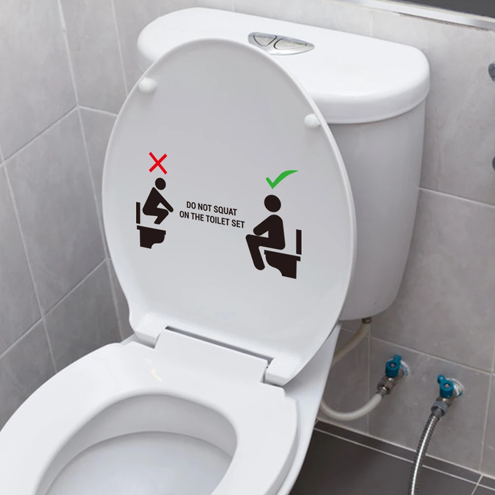2 Sheets Warning Slogan Bathroom Sticker PVC Easy Paste Remove Toilet Lid Signs Decals Wall Decor Washroom Home
2 Sheets Warning Slogan Bathroom Sticker PVC Easy Paste Remove Toilet Lid Signs Decals Wall Decor Washroom Home