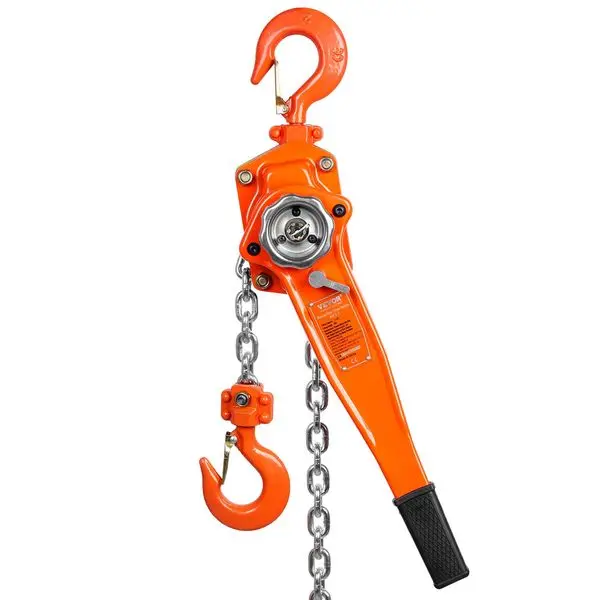 VEVOR Manual Lever Chain Hoist, 1-1/2 Ton 3300 lbs Capacity 20 FT Come Along, G80 Galvanized Carbon Steel with Weston Double-Paw
VEVOR Manual Lever Chain Hoist, 1-1/2 Ton 3300 lbs Capacity 20 FT Come Along, G80 Galvanized Carbon Steel with Weston Double-Paw