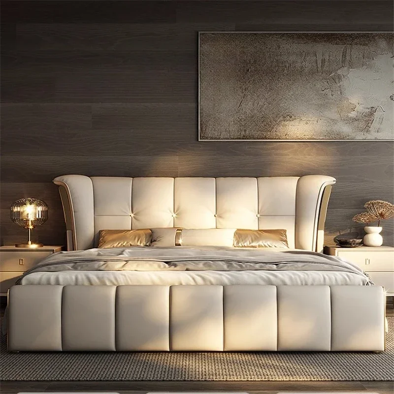 180x200cm King Size Modern Double Bed Luxury Upholstered Pretty Italian Villa Queen Beds Princess Comferter Bedroom Furniture
180x200cm King Size Modern Double Bed Luxury Upholstered Pretty Italian Villa Queen Beds Princess Comferter Bedroom Furniture