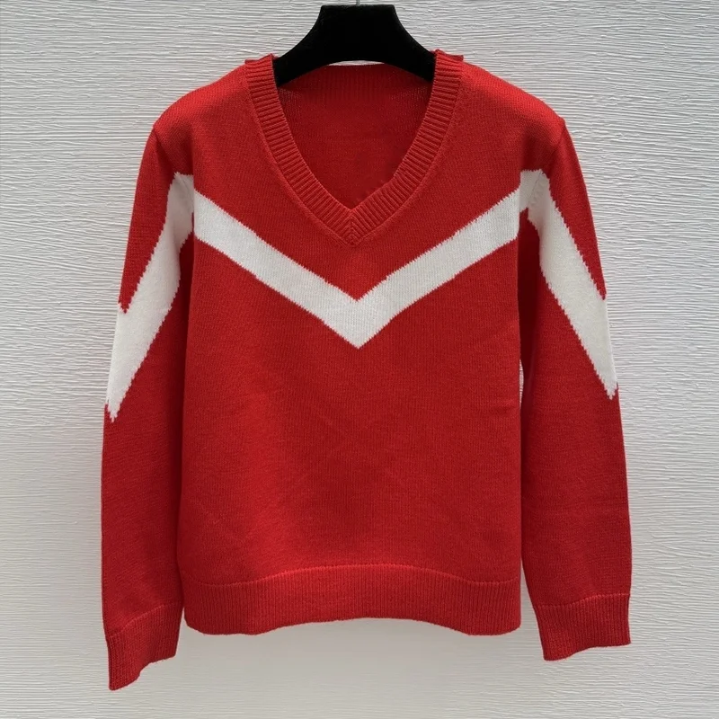 High-quality autumn-winter new color-splashed women's V-neck pullover basic style casual sweater 251028153
High-quality autumn-winter new color-splashed women's V-neck pullover basic style casual sweater 251028153