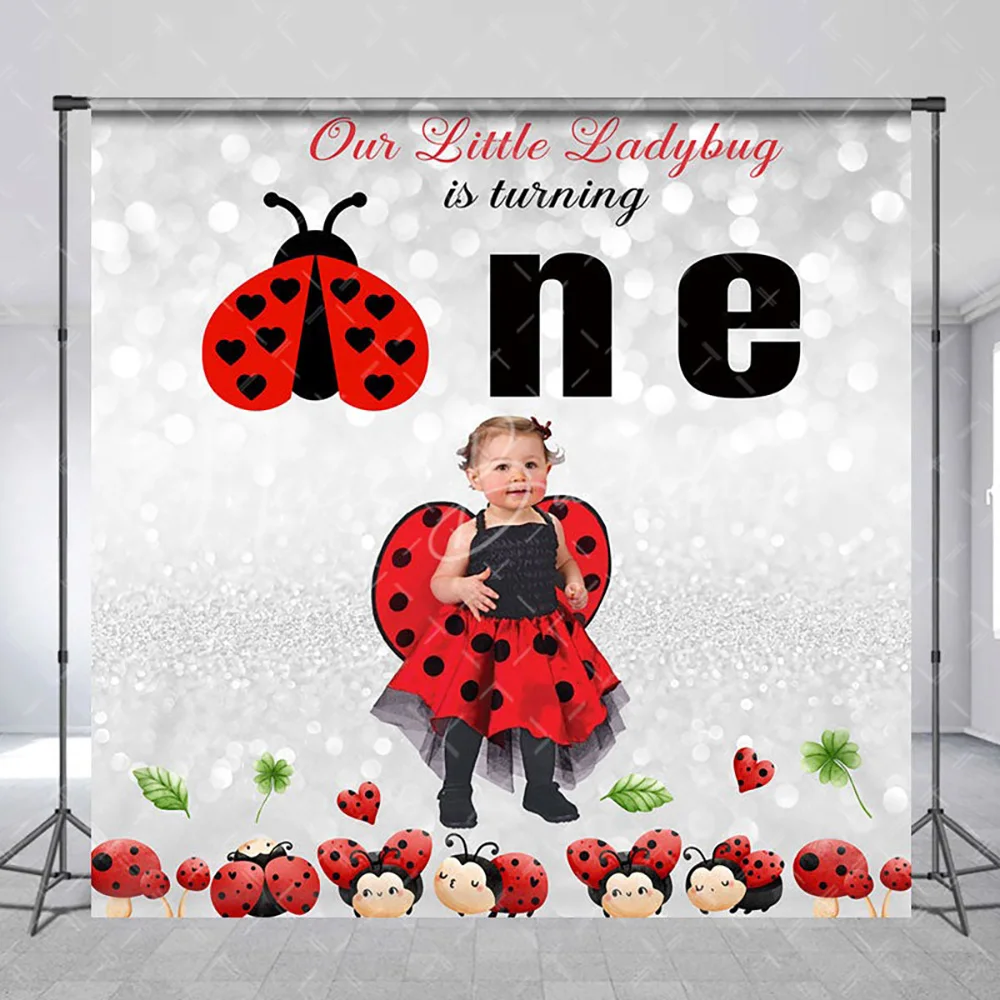 Cute Ladybird Silver Bokeh Custom 1st Birthday Backdrop for Girl, Insect Photography Background Studio Wall Decoration
Cute Ladybird Silver Bokeh Custom 1st Birthday Backdrop for Girl, Insect Photography Background Studio Wall Decoration