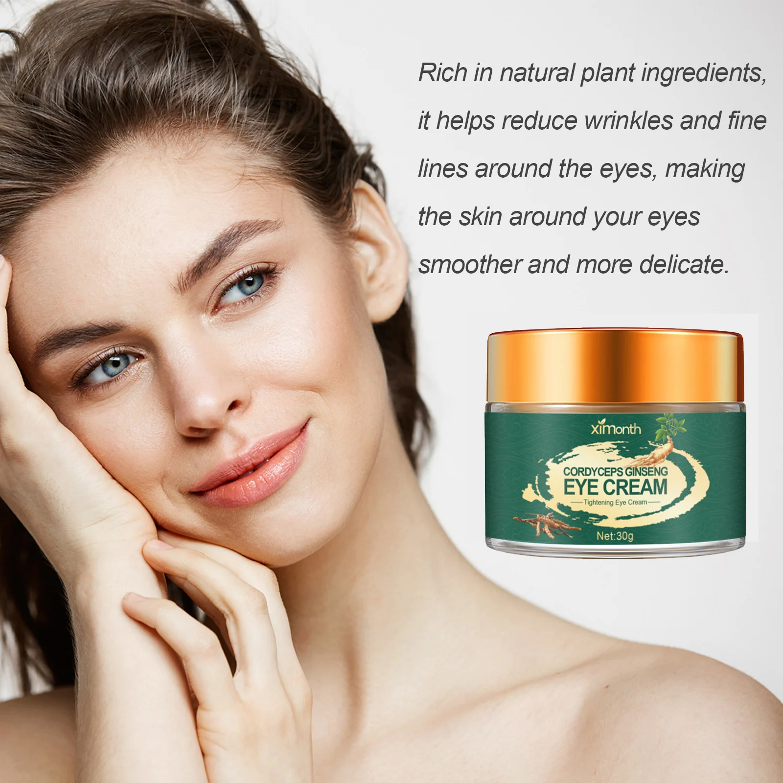 Cordyceps Ginseng Eye Cream Firming Eye Bag Smoothing Skins Improve Fine Line Relief Skin Fatigue State Herbal Eye Care Creams
Cordyceps Ginseng Eye Cream Firming Eye Bag Smoothing Skins Improve Fine Line Relief Skin Fatigue State Herbal Eye Care Creams