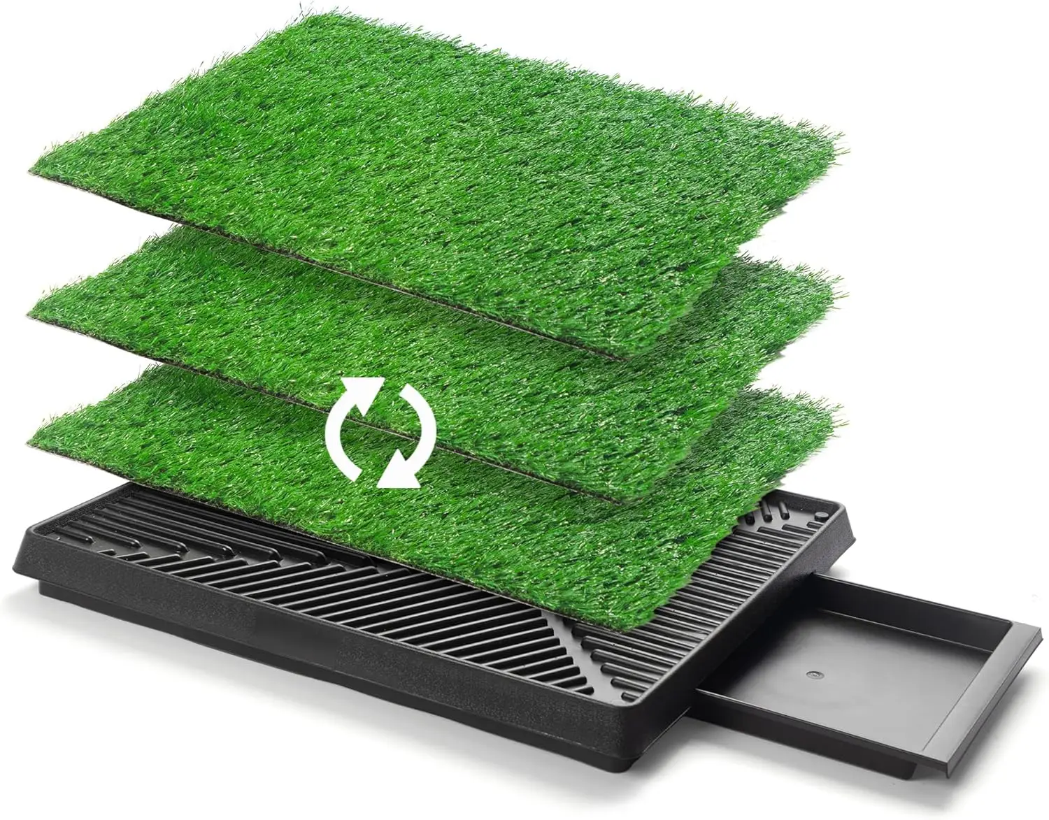 25" x 20" Dog Grass Pad with Tray, 3PCS Washable Artificial Grass Pee Pads for Indoor Dog Potty, Portable Reusable Pet Toilet fo
25" x 20" Dog Grass Pad with Tray, 3PCS Washable Artificial Grass Pee Pads for Indoor Dog Potty, Portable Reusable Pet Toilet fo