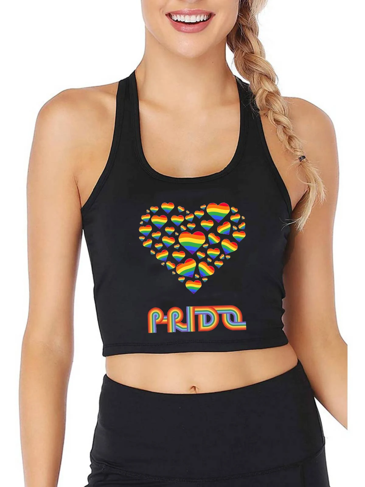 LGBTQ Pride Heart Design Sexy Slim Fit Crop Top Bisexual Personality Rainbow Pride Tank Tops Pride Month Gift Camisole
LGBTQ Pride Heart Design Sexy Slim Fit Crop Top Bisexual Personality Rainbow Pride Tank Tops Pride Month Gift Camisole