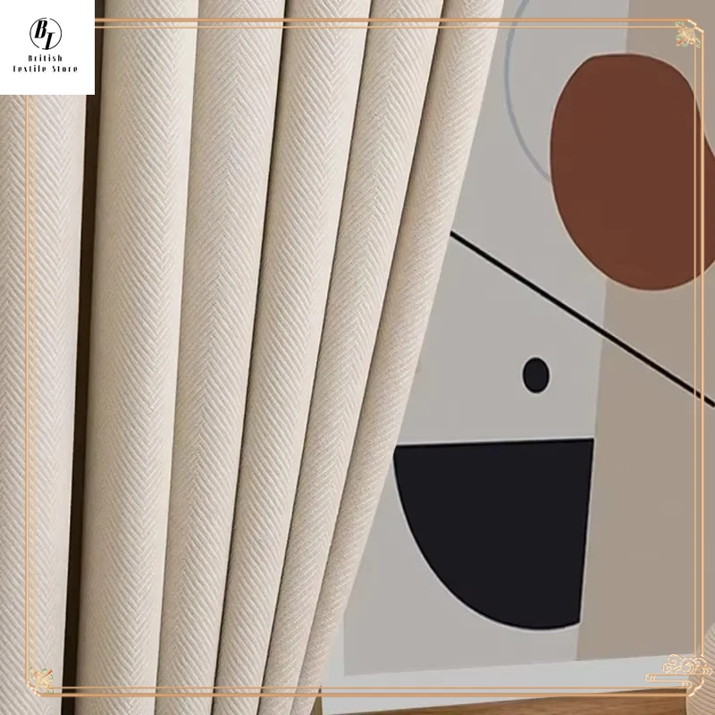 Fashion Cream Herringbone Pattern Luxury Velvet Curtain for Living Room Bedroom Blackout Simple Embossing Window Tulle Elegant
Fashion Cream Herringbone Pattern Luxury Velvet Curtain for Living Room Bedroom Blackout Simple Embossing Window Tulle Elegant