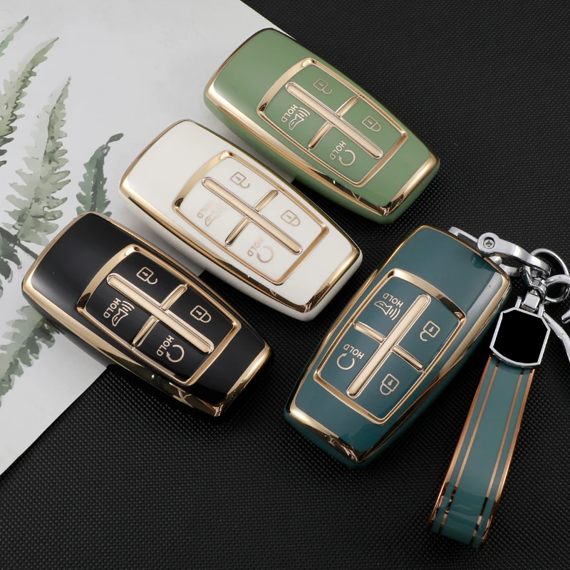 4 Buttons TPU Car Key Case Cover Fob Shell Holder For Hyundai Genesis G70 G80 G90 GV60 GV70 GV80 Protector Accessories Keychain
4 Buttons TPU Car Key Case Cover Fob Shell Holder For Hyundai Genesis G70 G80 G90 GV60 GV70 GV80 Protector Accessories Keychain