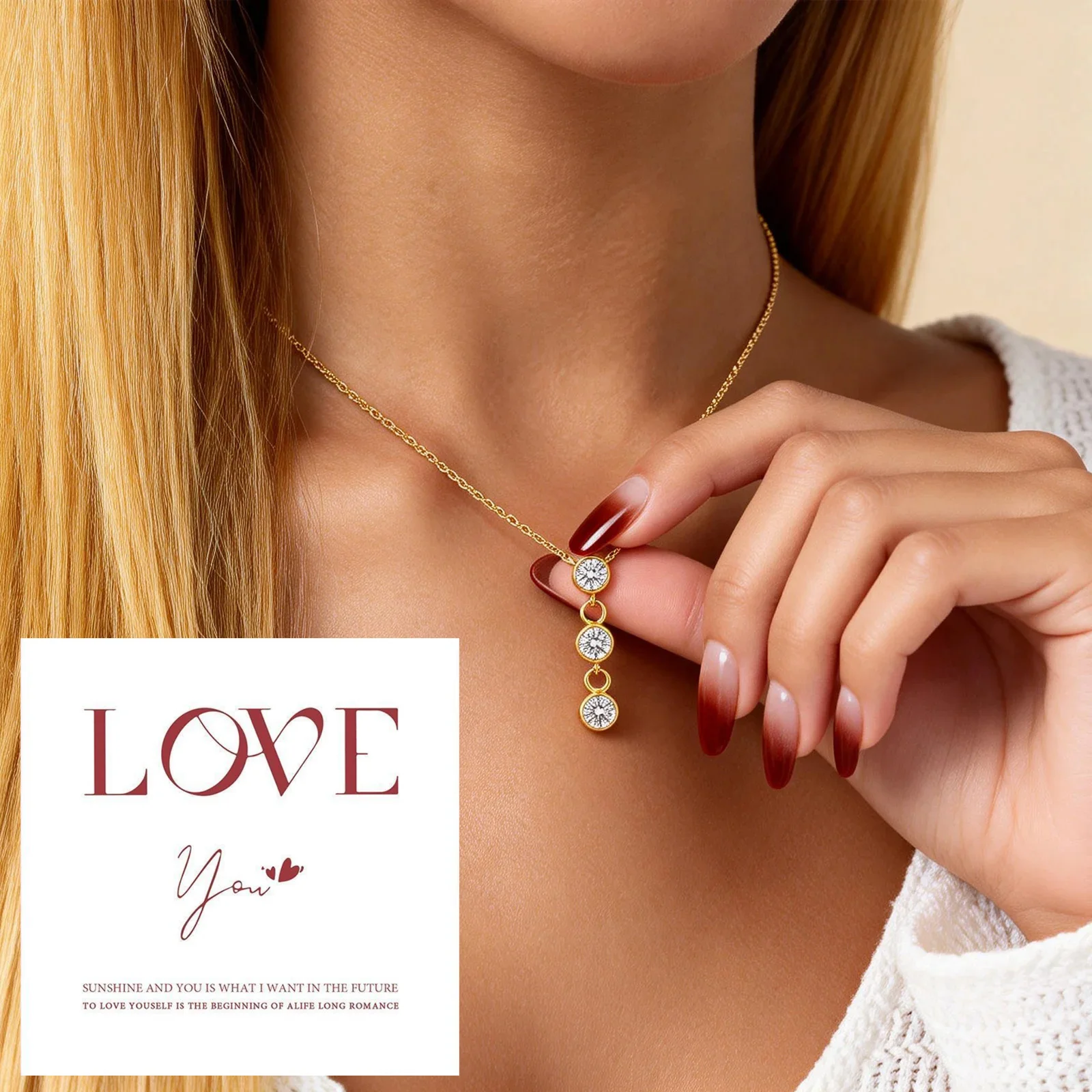 Simulated Diamond Necklace for Women, Dainty Drop Y-Shaped 14k Gold Plated Pendant Necklace Zircon Trendy For Women Gift 2026
Simulated Diamond Necklace for Women, Dainty Drop Y-Shaped 14k Gold Plated Pendant Necklace Zircon Trendy For Women Gift 2026