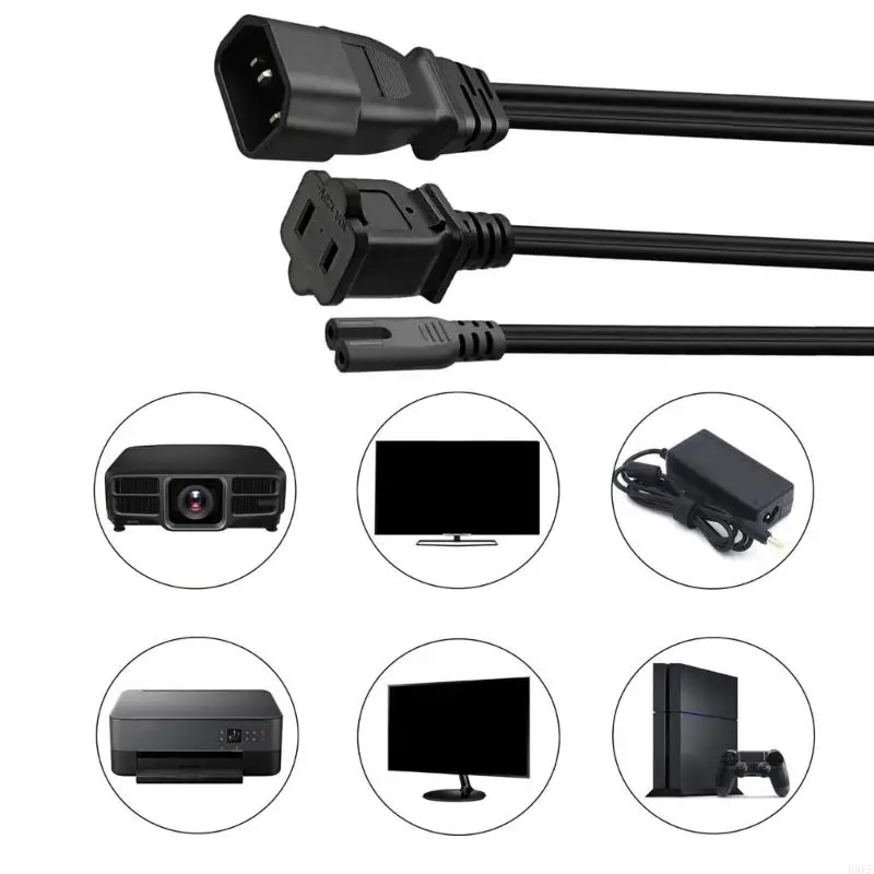 B0KF IEC320 Power Conversion Cable C14 to C7+1-15R Male to Female US Plug 0.32m PVC
B0KF IEC320 Power Conversion Cable C14 to C7+1-15R Male to Female US Plug 0.32m PVC