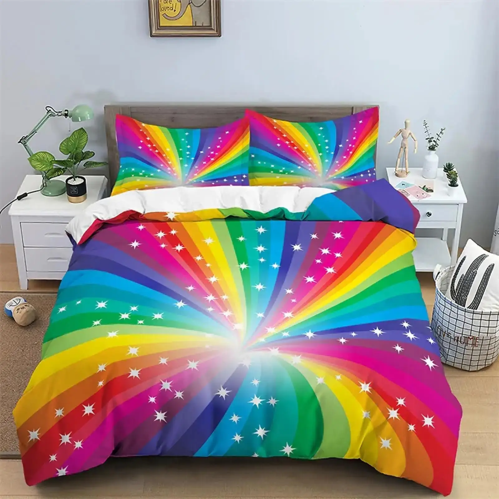 Colorful Swirl Bedding Set,Rainbow Stripes Duvet Cover Twin King Size Pride Theme Comforter Cover Abstract Art Bedspread Cover
Colorful Swirl Bedding Set,Rainbow Stripes Duvet Cover Twin King Size Pride Theme Comforter Cover Abstract Art Bedspread Cover
