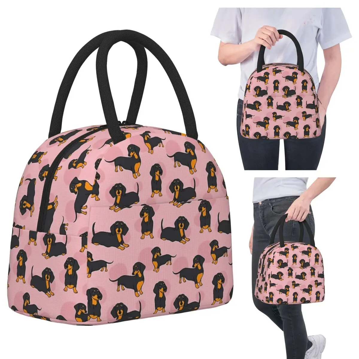 Pink Blue Tan Smooth Dachshund Pattern Sticker Pack Insulated Lunch Bag for Kids School Cooler Thermal Food Box Tote Lunch Boxes
Pink Blue Tan Smooth Dachshund Pattern Sticker Pack Insulated Lunch Bag for Kids School Cooler Thermal Food Box Tote Lunch Boxes