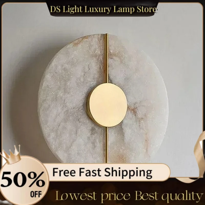 LUMA Modern Luxury Creative Marble Wall Light - Alabaster Marble Wall Sconce for Bedroom Bedside Living Room Aisle Indoor Decor
LUMA Modern Luxury Creative Marble Wall Light - Alabaster Marble Wall Sconce for Bedroom Bedside Living Room Aisle Indoor Decor