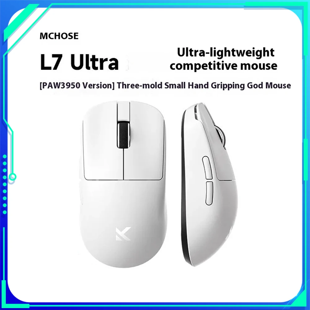 Mchose L7 Ultra Wireless Mouse 3Mode PAW3395 8K Return E-sports Gaming Mouse Lightweight Low Latency Accessories Custom Gift
Mchose L7 Ultra Wireless Mouse 3Mode PAW3395 8K Return E-sports Gaming Mouse Lightweight Low Latency Accessories Custom Gift