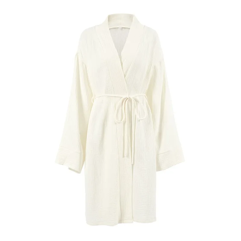 Spring and Summer Breathable and Comfortable Lace-up Pure Cotton Nightgown Loose Casual and Comfortable Women's Loungewear
Spring and Summer Breathable and Comfortable Lace-up Pure Cotton Nightgown Loose Casual and Comfortable Women's Loungewear