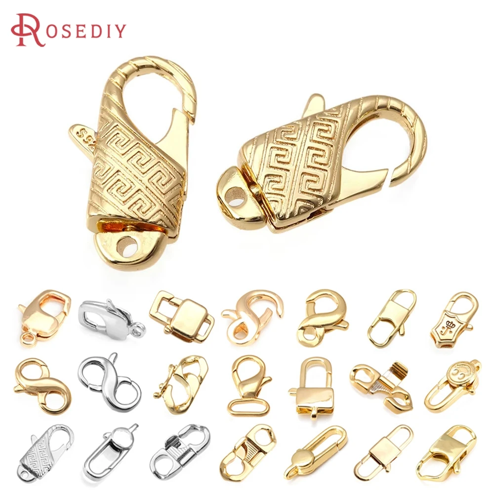 18K Gold Color Brass Lobster Clasps Connect Clasps Jewelry Necklaces Bracelets Making High Quality Diy Findings Accessories
18K Gold Color Brass Lobster Clasps Connect Clasps Jewelry Necklaces Bracelets Making High Quality Diy Findings Accessories