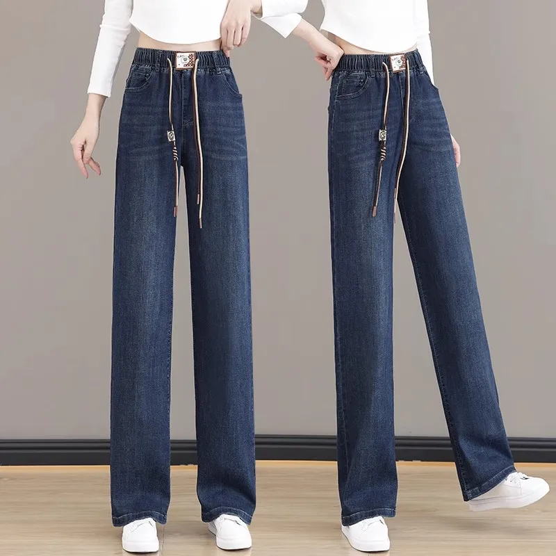 High Waist Wide Leg Jeans Women's Versatile Slimming Straight Long Pants Harlan Sle Summer Season High Quali Denim Fabric
High Waist Wide Leg Jeans Women's Versatile Slimming Straight Long Pants Harlan Sle Summer Season High Quali Denim Fabric