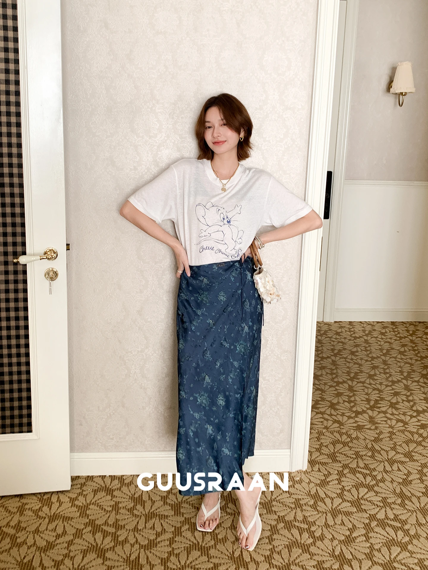 New Crt Yun Qinghua Silk Floral Print ter Ne Dr Women's Retro Chinese Sle High Waist A-Line Skirt
New Crt Yun Qinghua Silk Floral Print ter Ne Dr Women's Retro Chinese Sle High Waist A-Line Skirt
